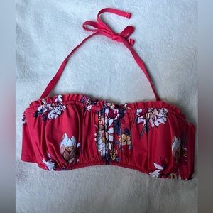 Floral Bikini Top with Removable neck tie